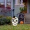 Glitzhome® 38" Lighted Halloween Metal Skull Yard Stake with Timer